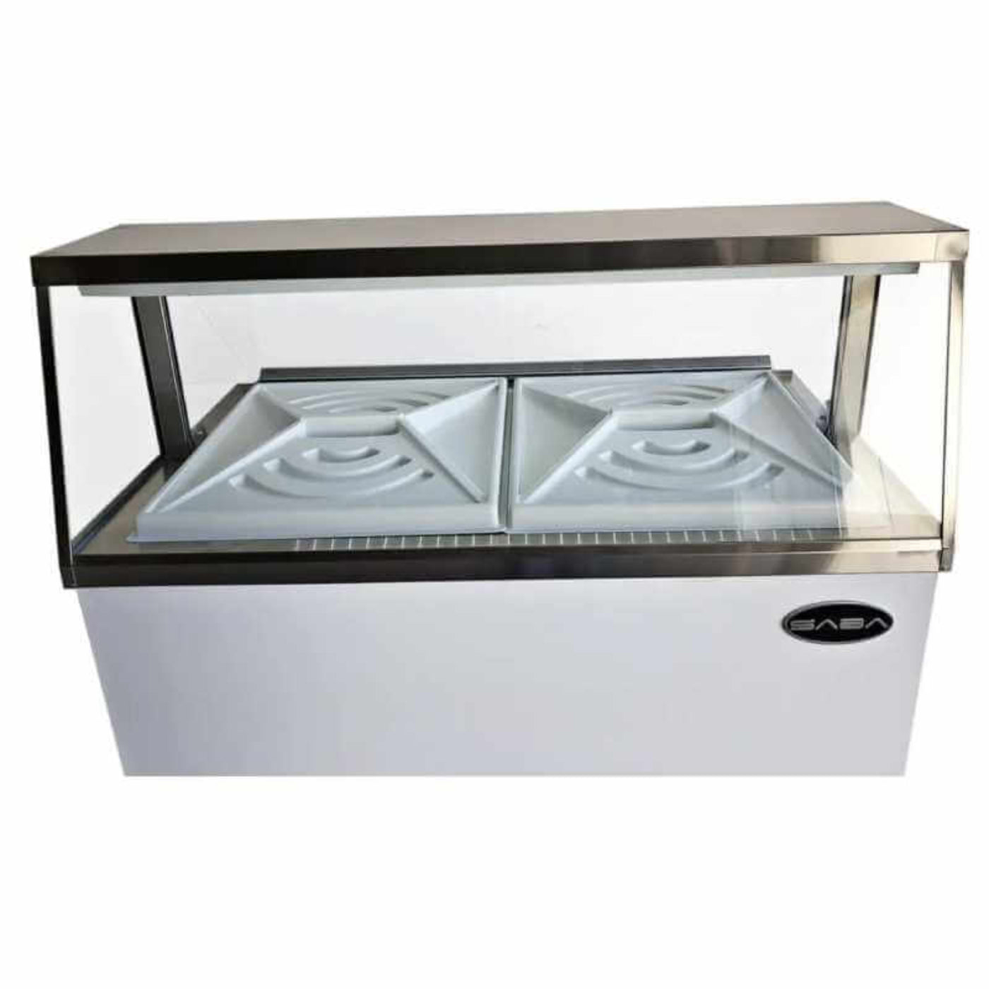 Saba - SDC-66, Commercial 66" Glass Door Ice Cream Dipping Chest Freezer Display - SDC-66