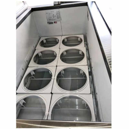 Saba - SDC-46, Commercial 46" Glass Door Ice Cream Dipping Chest Freezer Display - SDC-46