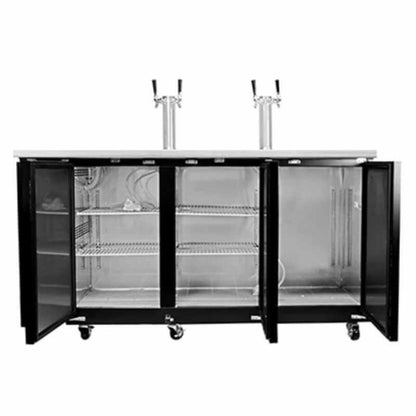 Saba - SDD-24-72 Commercial 72″ Beer Dispenser Refrigerator with (2) Double Tap - SDD-24-72