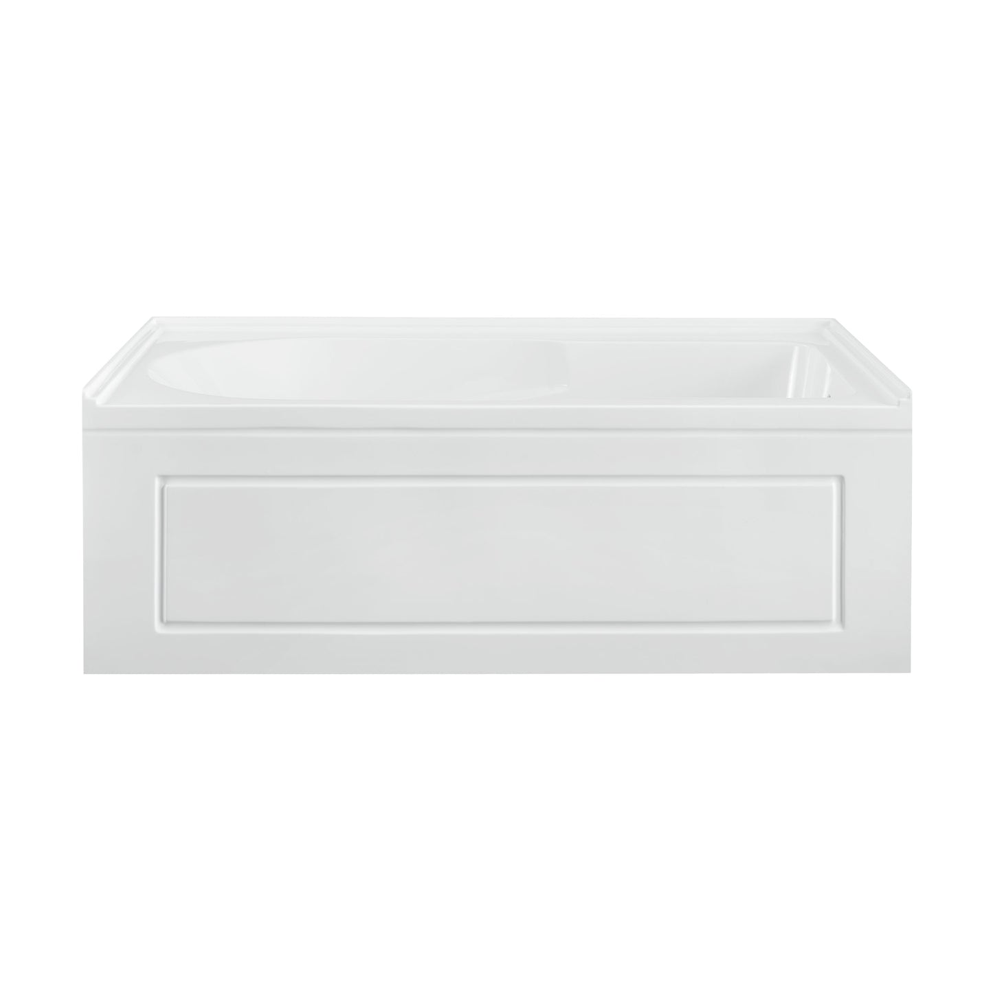 Swiss Madison Concorde 60 in. x 32 in. Acrylic Glossy White, Alcove, Integral, Right-Hand Drain, Apron Bathtub - SM-AB560 - Backyard Provider