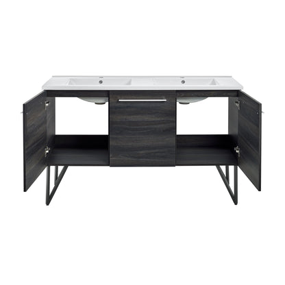 Swiss Madison Annecy 60" Bathroom Vanity in Black Walnut - SM-BV226 - Backyard Provider