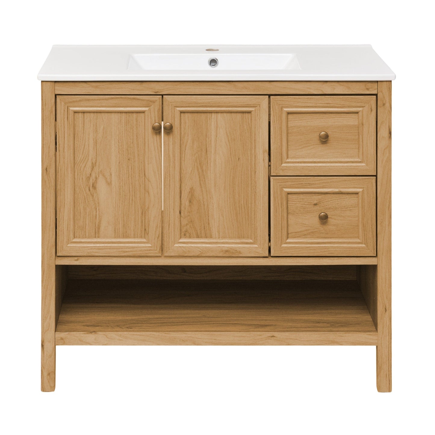Swiss Madison Château 36" Bathroom Vanity in Natural Oak - SM-BV241 - Backyard Provider