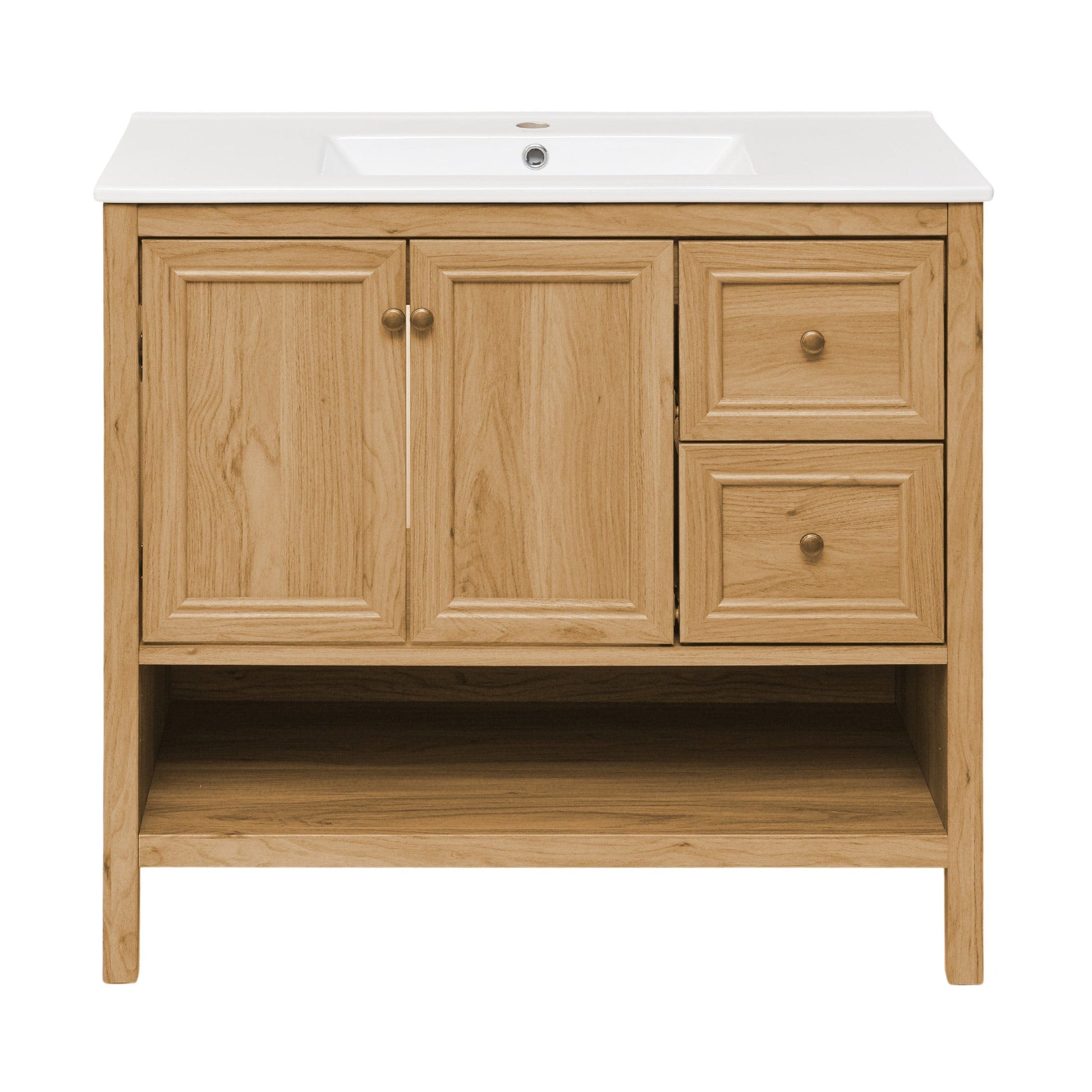 Swiss Madison Château 36" Bathroom Vanity in Natural Oak - SM-BV241 - Backyard Provider