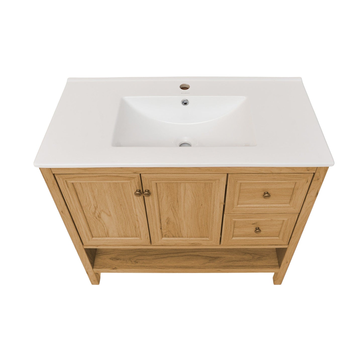 Swiss Madison Château 36" Bathroom Vanity in Natural Oak - SM-BV241 - Backyard Provider