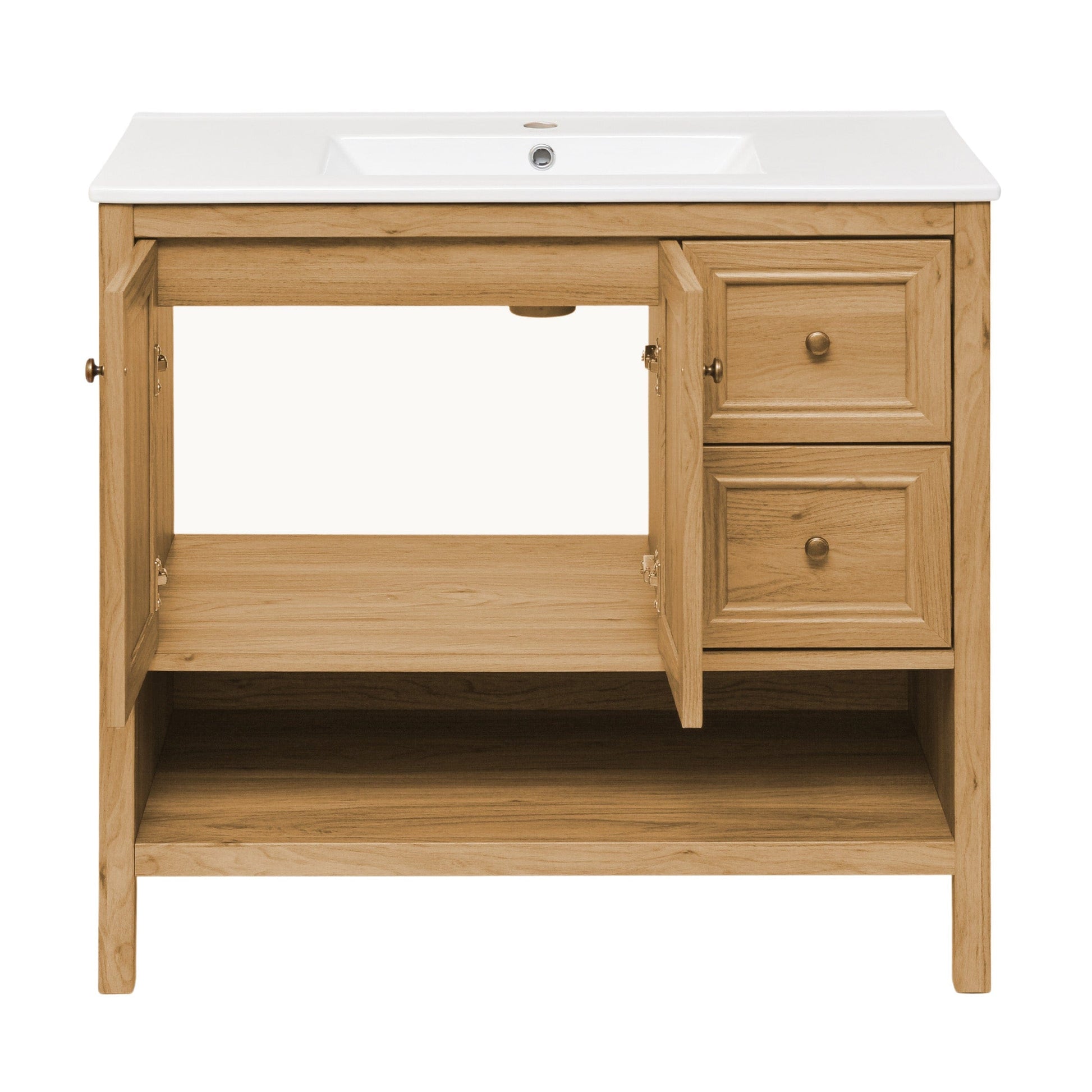 Swiss Madison Château 36" Bathroom Vanity in Natural Oak - SM-BV241 - Backyard Provider