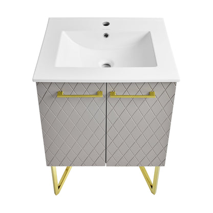Swiss Madison Annecy 24" Bathroom Vanity in Diamond Grey - SM-BV257E - Backyard Provider