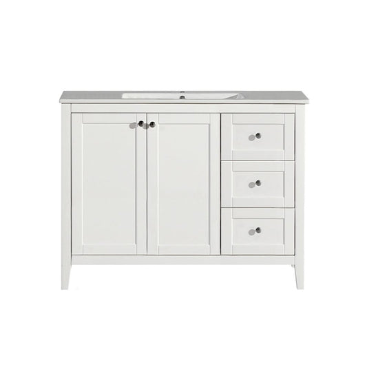 SM-BV414 Cannes 48" Bathroom Vanity in White - SM-BV414 - Backyard Provider
