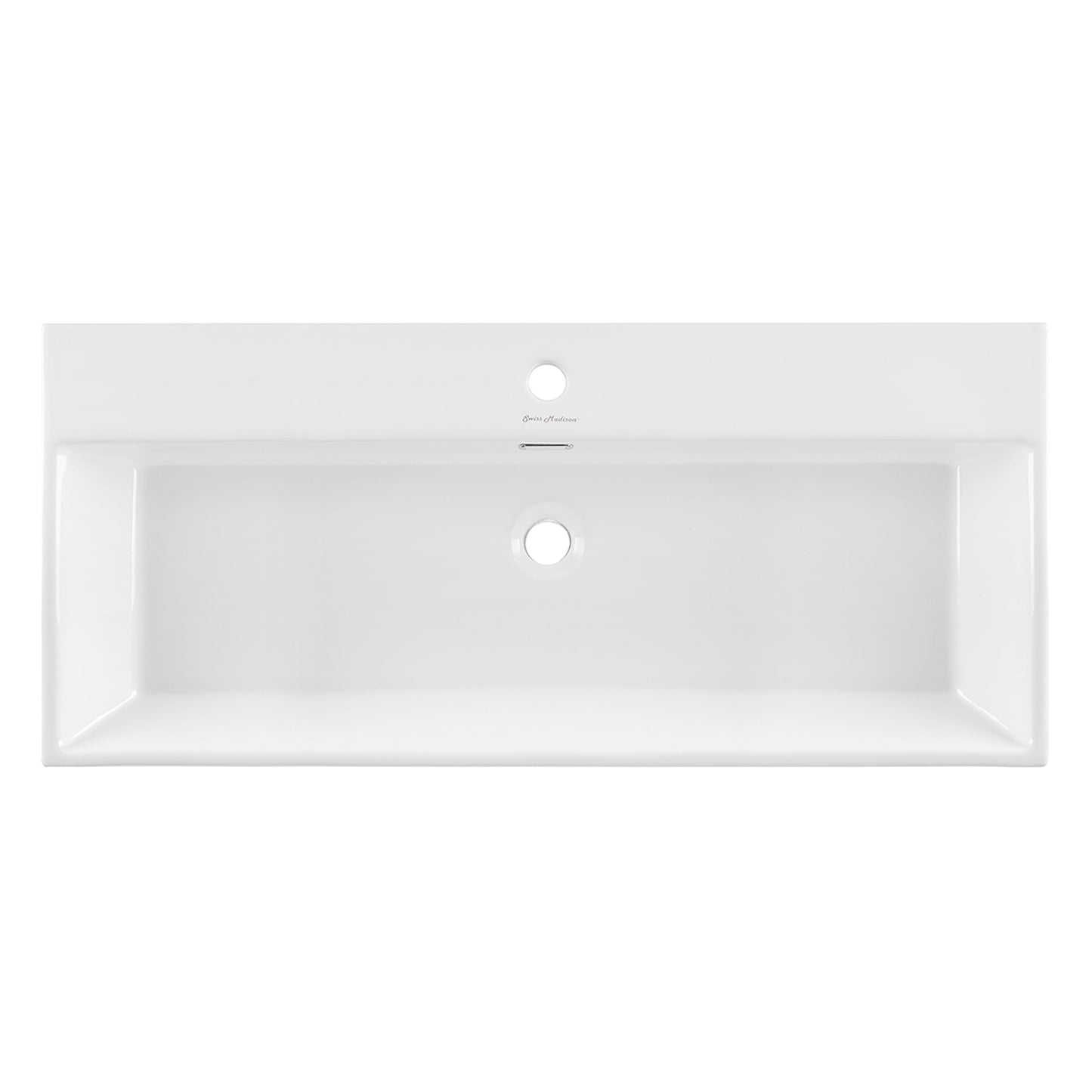 Swiss Madison Claire 40" Console Sink White Basin Chrome Legs - SM-CS714 - Backyard Provider