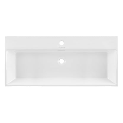 Swiss Madison Claire 40" Console Sink White Basin Chrome Legs - SM-CS714 - Backyard Provider