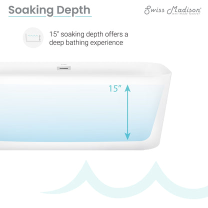 Swiss Madison Concorde 67" Freestanding Bathtub - SM-FB571 - Backyard Provider