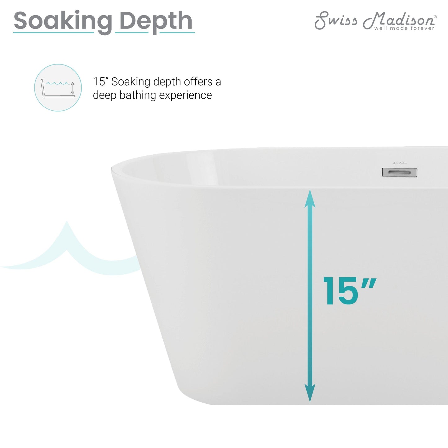 Swiss Madison Claire 60" Freestanding Bathtub - SM-FB590 - Backyard Provider