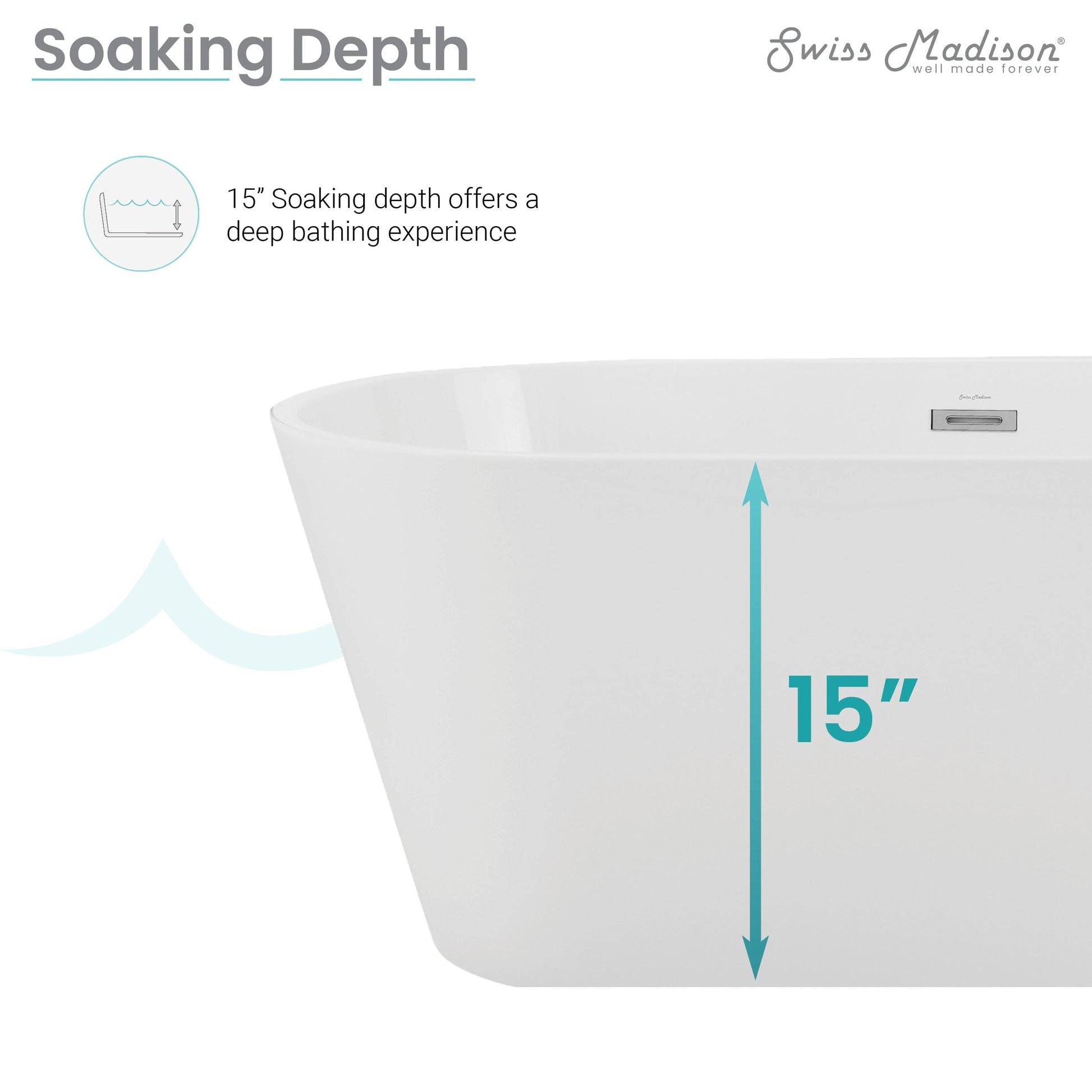 Swiss Madison Claire 60" Freestanding Bathtub - SM-FB590 - Backyard Provider