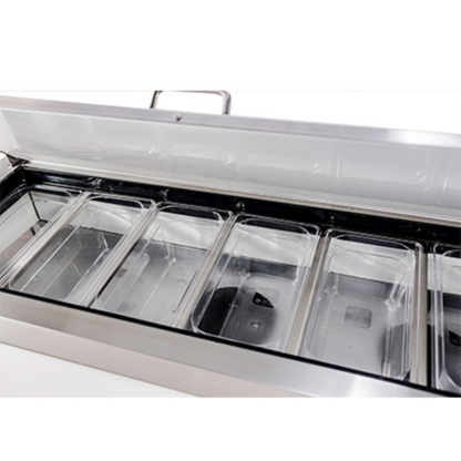 Saba - SPP-70-9 Commercial 70" 9 Pan Pizza Prep Table Refrigerator Cooler - SPP-70-9