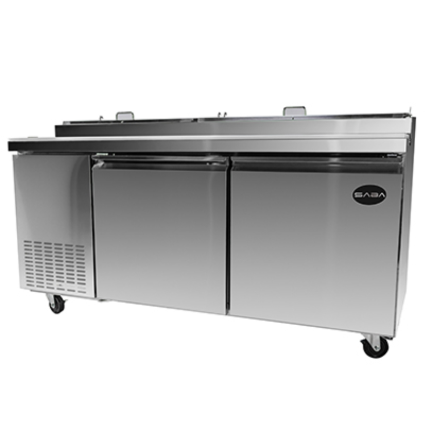 Saba - SPP-67-9 Commercial 67" 9 Pan Pizza Prep Table Refrigerator - SPP-67-9
