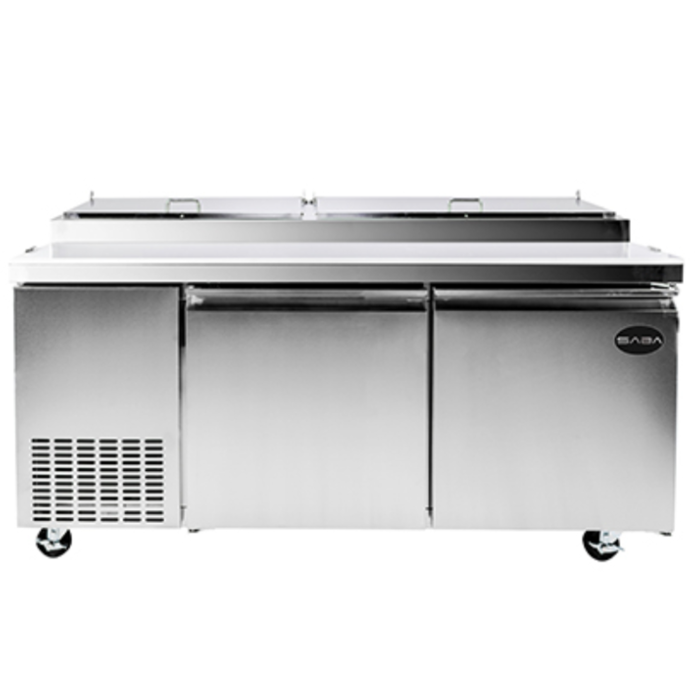 Saba - SPP-70-9 Commercial 70" 9 Pan Pizza Prep Table Refrigerator Cooler - SPP-70-9