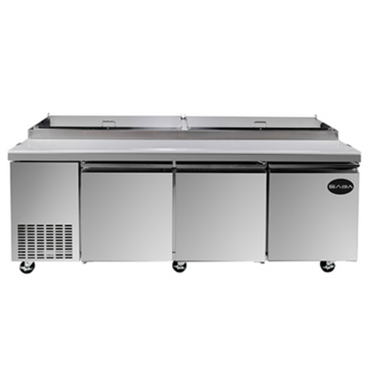Saba - SPP-91-12 Commercial 91" 12 Pan Pizza Prep Table Refrigerator - SPP-91-12
