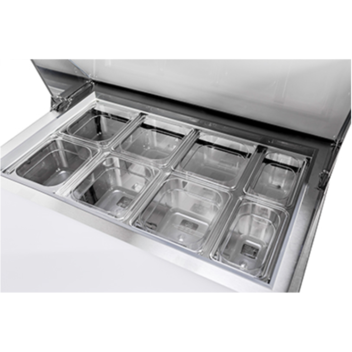 Saba - SPS-27-8 Commercial 27" 8 Pan Salad Sandwich Food Prep Table Refrigerator - SPS-27-8