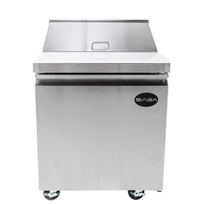 Saba - SPS-27-8 Commercial 27" 8 Pan Salad Sandwich Food Prep Table Refrigerator - SPS-27-8