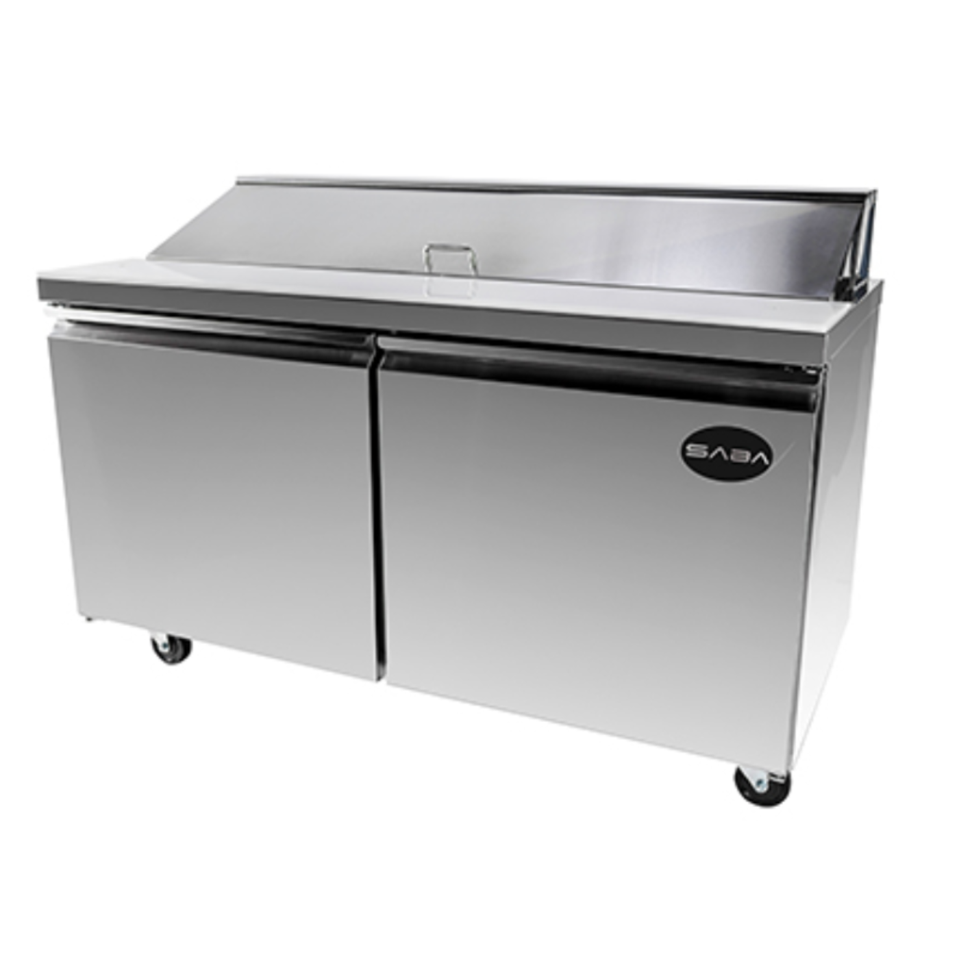 Saba - SPS-60-16 Commercial 60" 16 Pan Salad Sandwich Food Prep Table Refrigerator - SPS-60-16