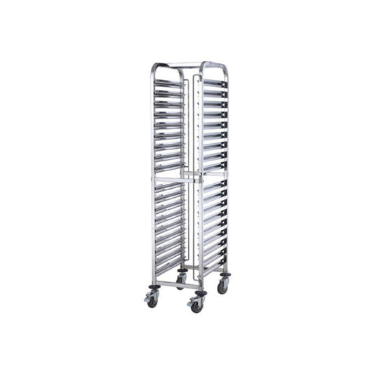 Winco SRK-36 36-Tier End-Load Steam Table Pan / Bun Tray Rack / Food Pan Rack with Brakes - WNSRK-36