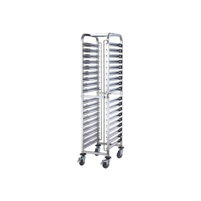 Winco SRK-36 36-Tier End-Load Steam Table Pan / Bun Tray Rack / Food Pan Rack with Brakes - WNSRK-36