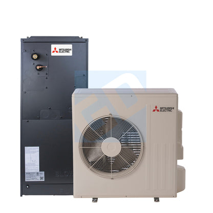 Mitsubishi KP 18,000 BTU 21.0 SEER Standard Multi-Position Air Handler Heat Pump System - SUZ-KA18NA/SVZ-KP18NA