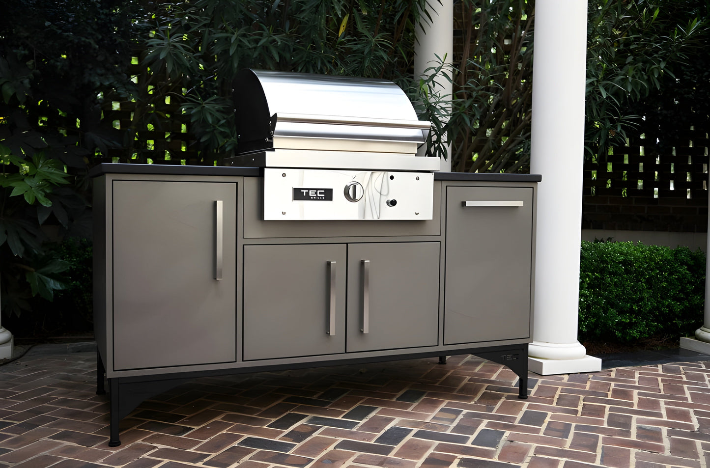 TEC Grills 26" Stering Patio On Midcentury Modern Island (66"), NG -  STPFR1NTISL