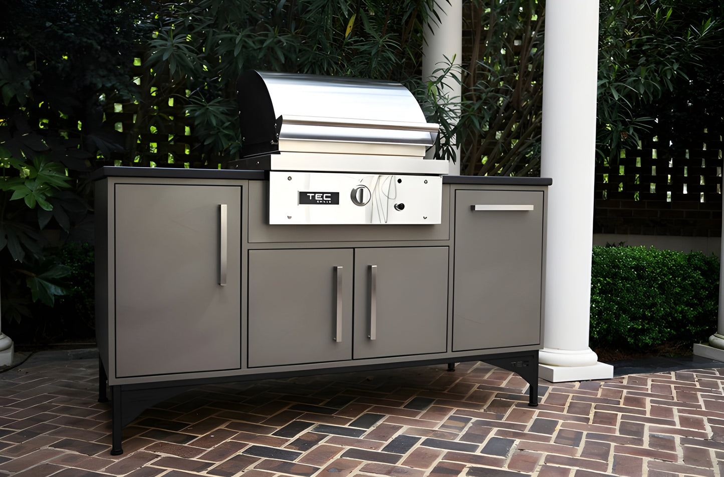 TEC Grills 26" Stering Patio On Midcentury Modern Island (66"), NG -  STPFR1NTISL