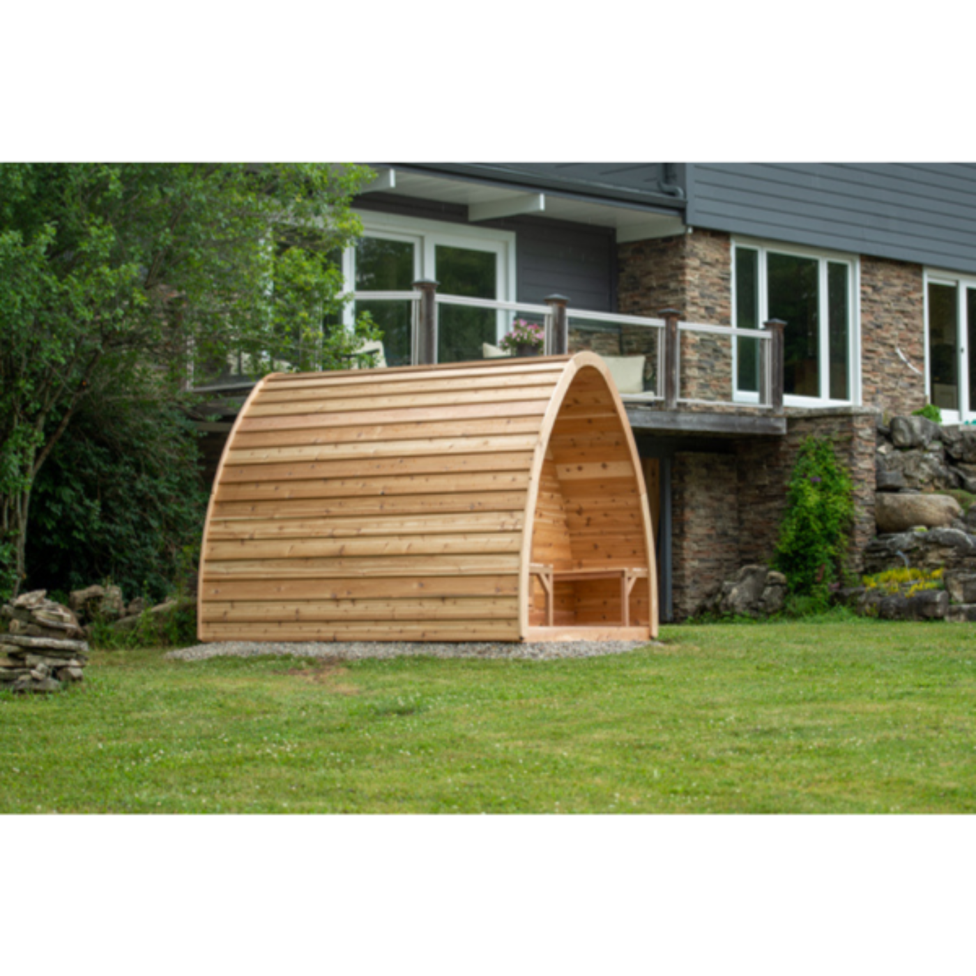 Dundalk LeisureCraft Clear Cedar Mini POD 2-4 Person Sauna - DLMINIPOD6KW