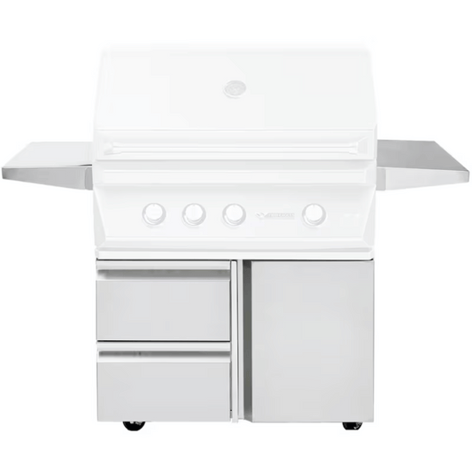 Twin Eagles 36-Inch Grill Cart With Two Storage Drawers & One Access Door - TEGB36SD-B