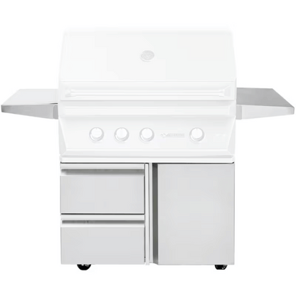 Twin Eagles 36-Inch Grill Cart With Two Storage Drawers & One Access Door - TEGB36SD-B