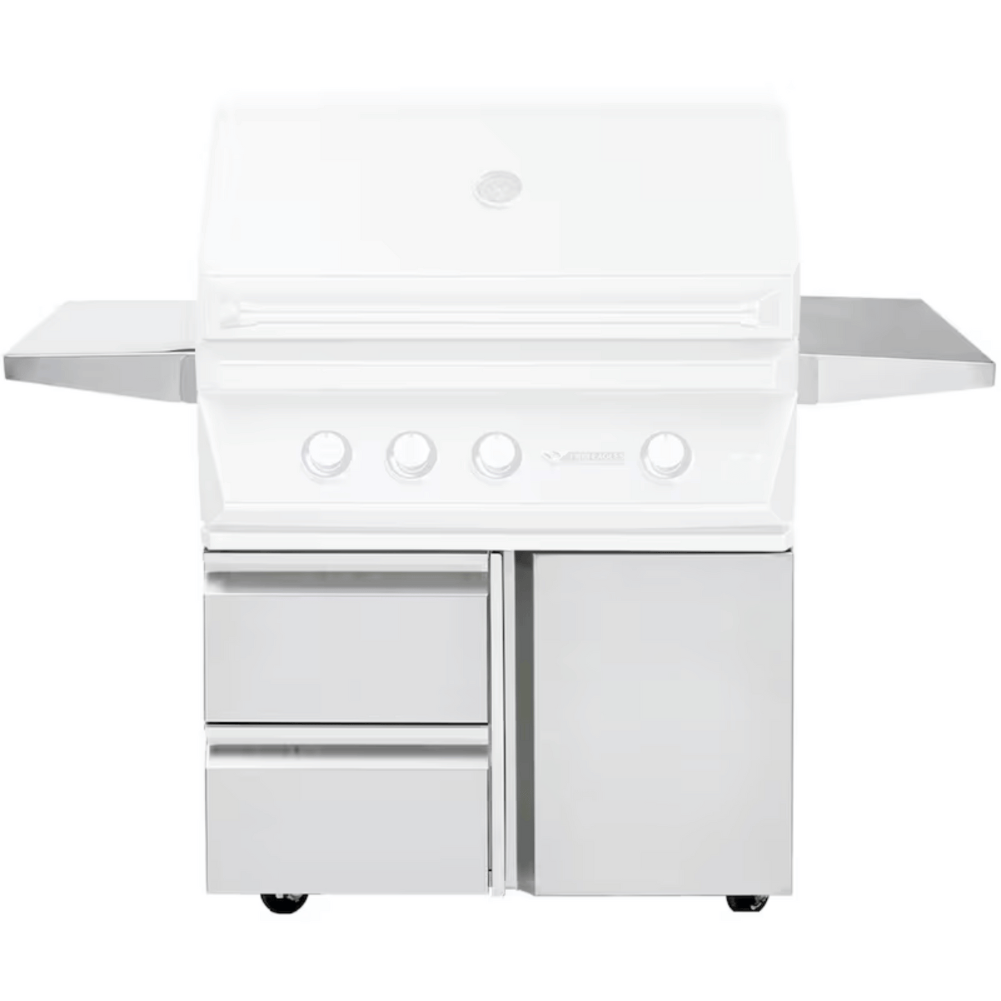 Twin Eagles 36-Inch Grill Cart With Two Storage Drawers & One Access Door - TEGB36SD-B