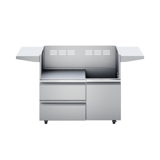 Twin Eagles 42'' Freestanding Outdoor Gas Grill Base with Storage Drawers & Single Door - TEGB42SD-B