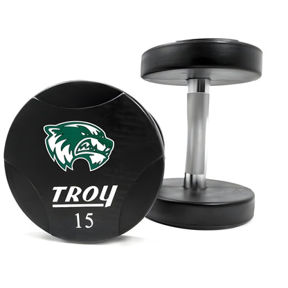 Troy Urethane T-Clog Logo Dumbbell Set - TSD-005-050UTL