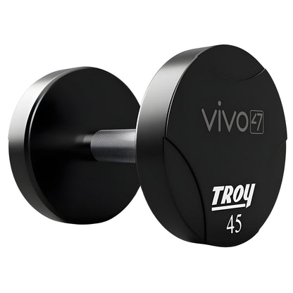 Troy Urethane T-Clog Logo Dumbbell Set - TSD-005-050UTL