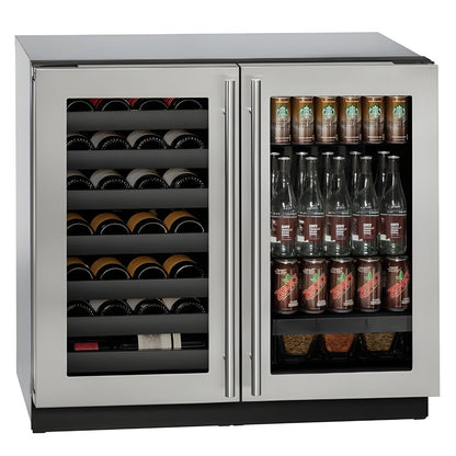 U-Line - 36" 3000 Series Beverage Center - U-3036BVWC - U-3036BVWCINT-00B