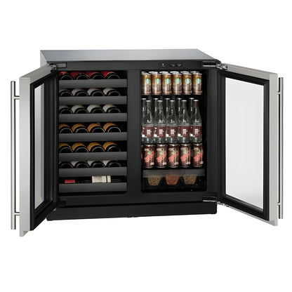 U-Line - 36" 3000 Series Beverage Center - U-3036BVWC - U-3036BVWCINT-00B