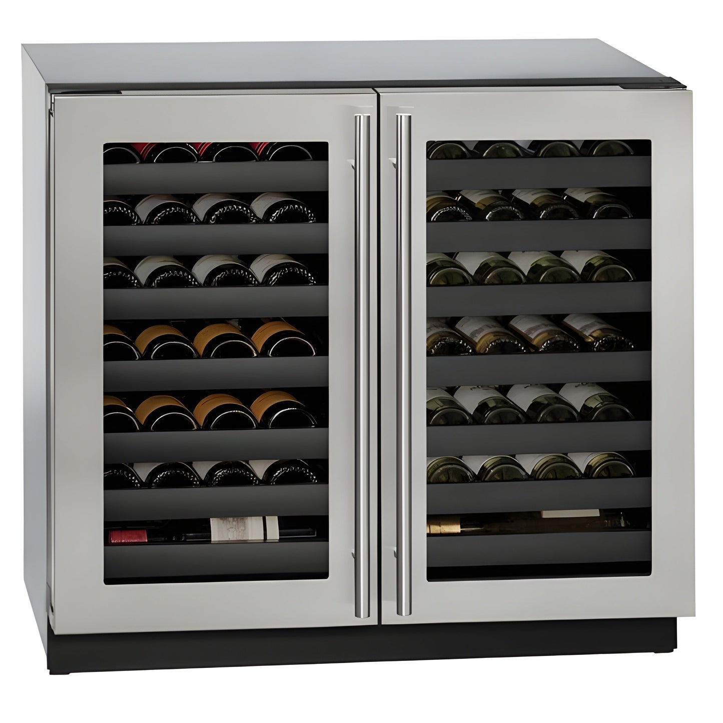 U-Line - 36" 3000 Series Dual-Zone Wine Refrigerator - U-3036WCWCS-00B