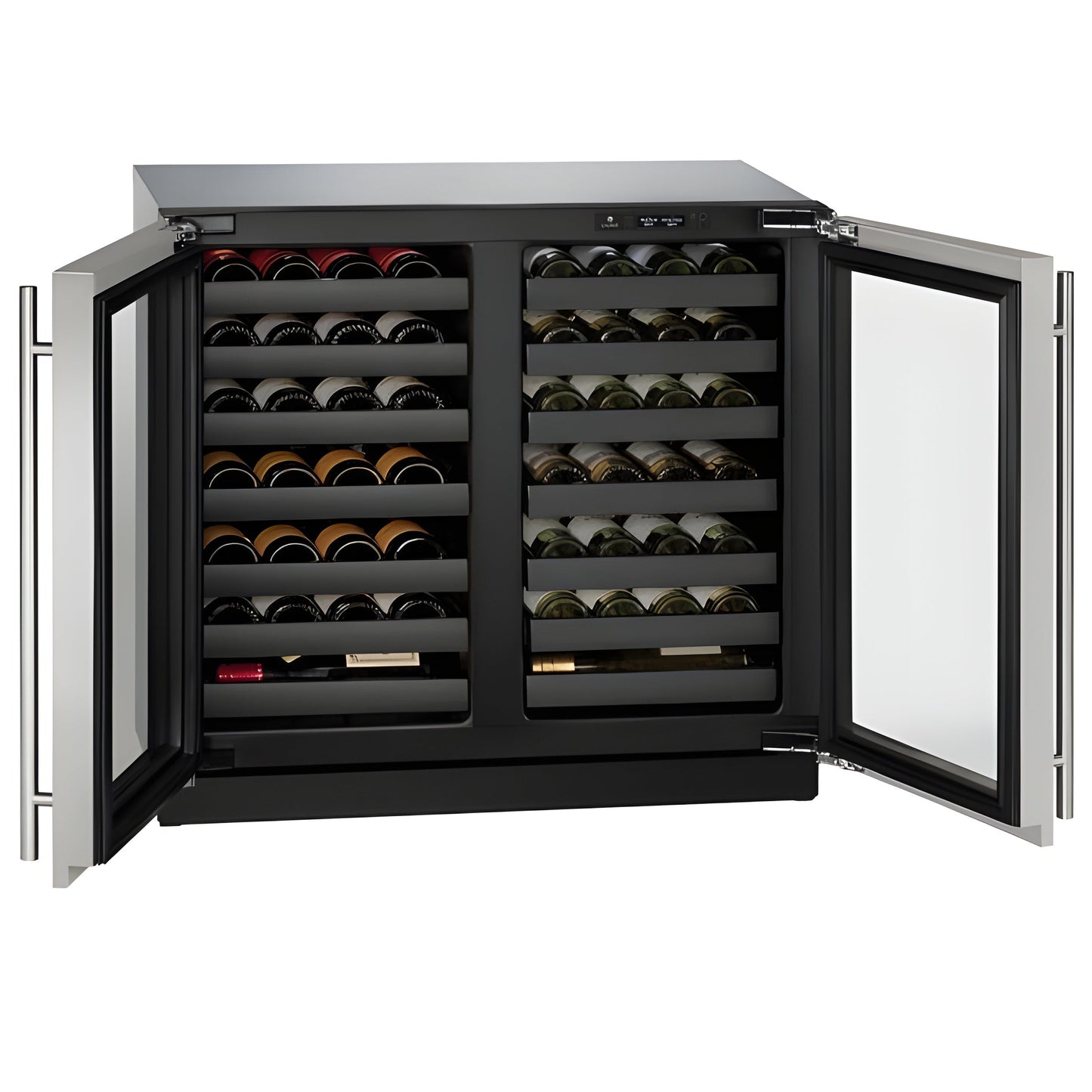 U-Line - 36" 3000 Series Dual-Zone Wine Refrigerator - U-3036WCWCS-00B