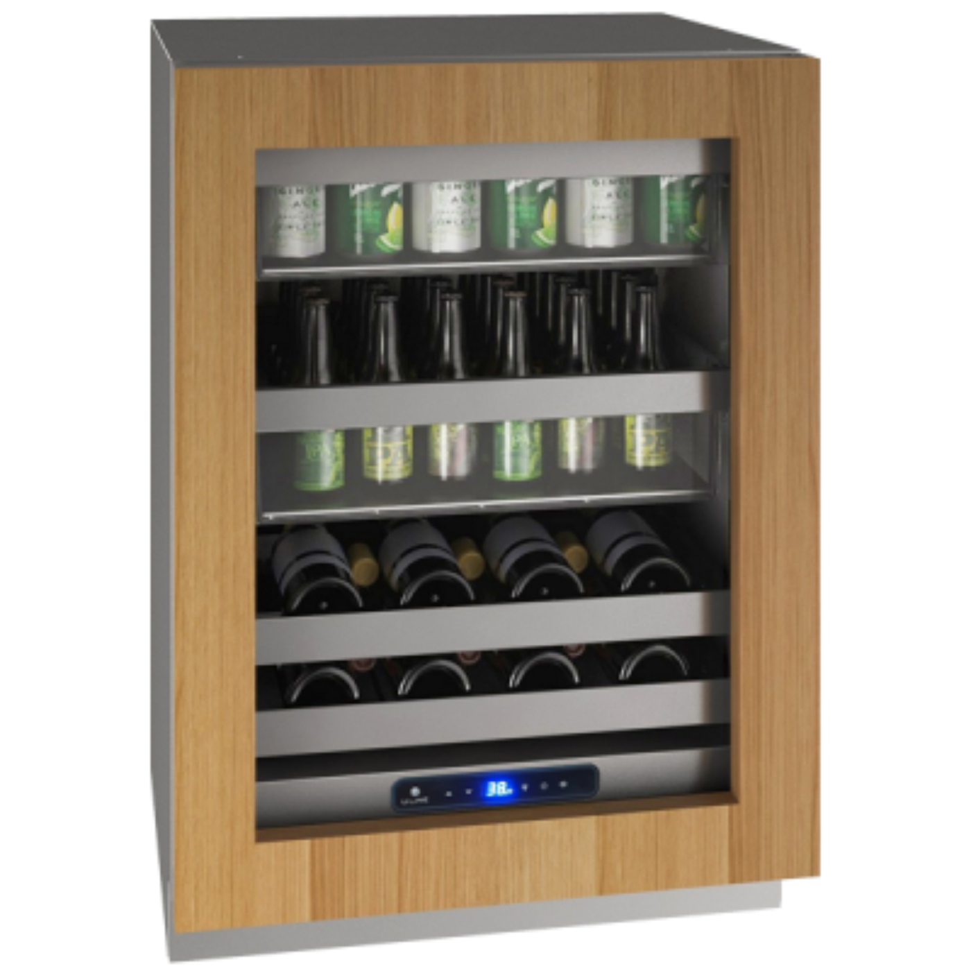 U-Line - 24" 5 Class Slide & Secure™ Dual-Zone Beverage Center - HBD524 - UHBD524-SG41A