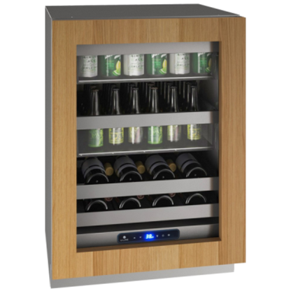 U-Line - 24" 5 Class Slide & Secure™ Dual-Zone Beverage Center - HBD524 - UHBD524-SG41A
