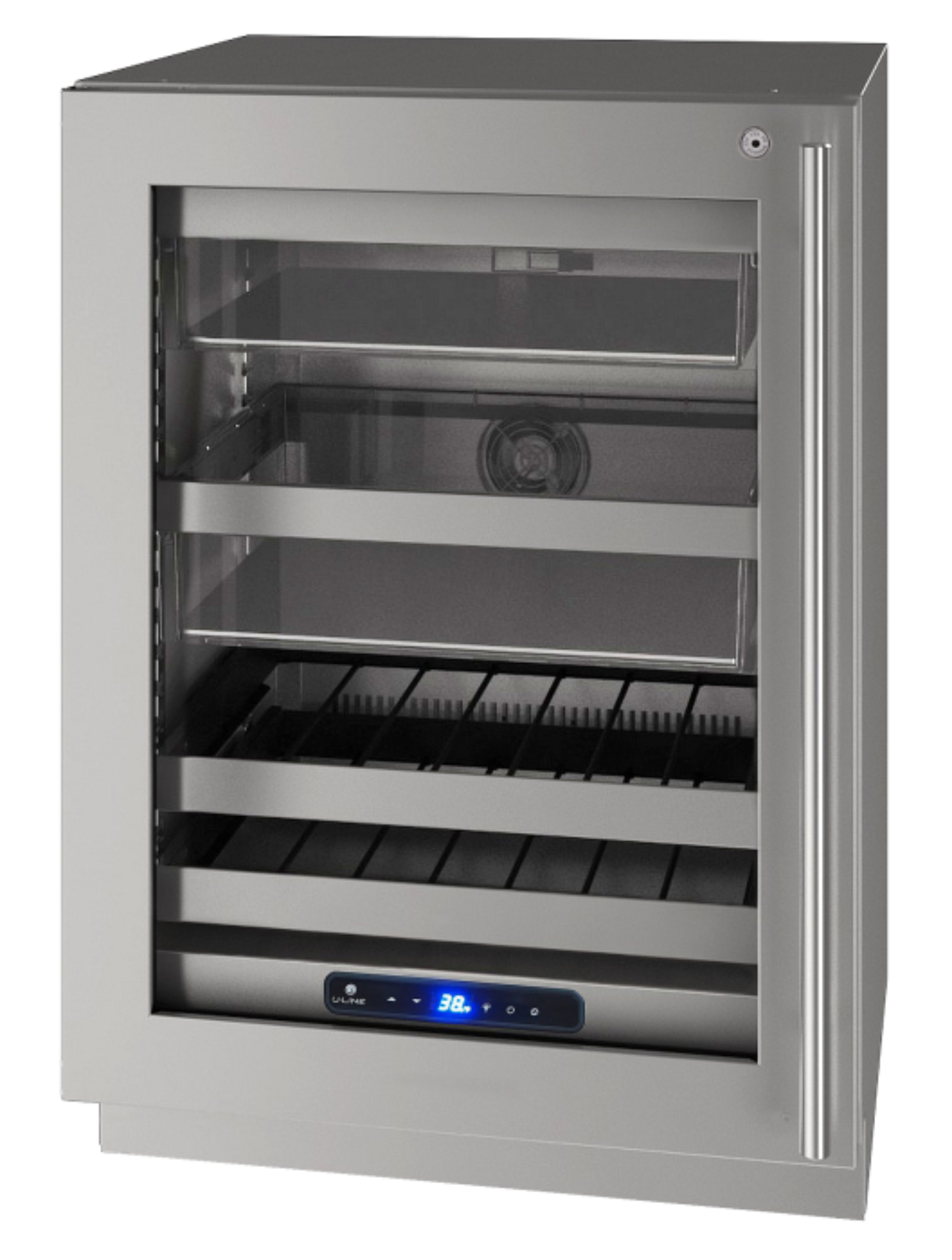 U-Line - 24" 5 Class Slide & Secure™ Dual-Zone Beverage Center - HBD524 - UHBD524-SG41A