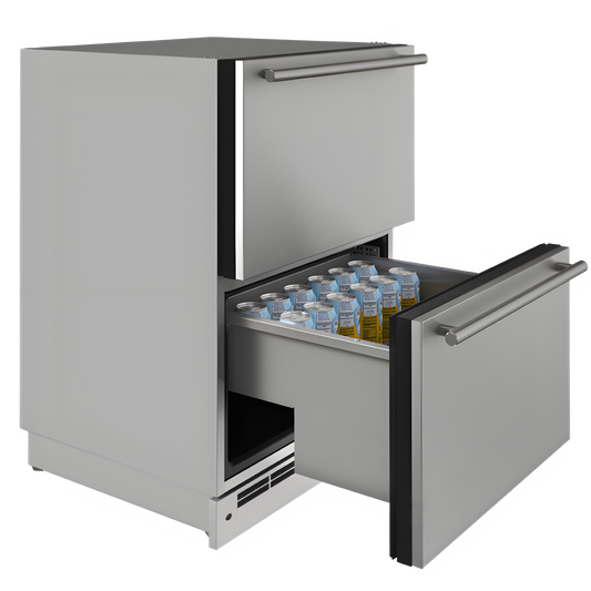 U-Line - 24" Refrigerator Drawers - 115 V - ODR124 - UODR124-SS61A