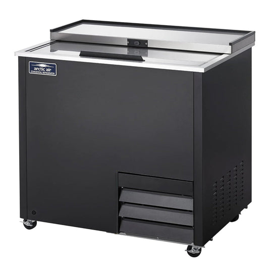 Arctic Air AGF36 36" Black Glass Froster with Sliding Lid - AGF36