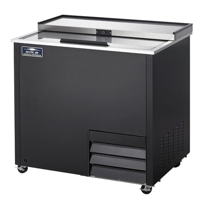 Arctic Air AGF36 36" Black Glass Froster with Sliding Lid - AGF36