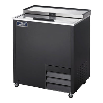 Arctic Air AGF24 24" Black Glass Froster with Sliding Lid - AGF24