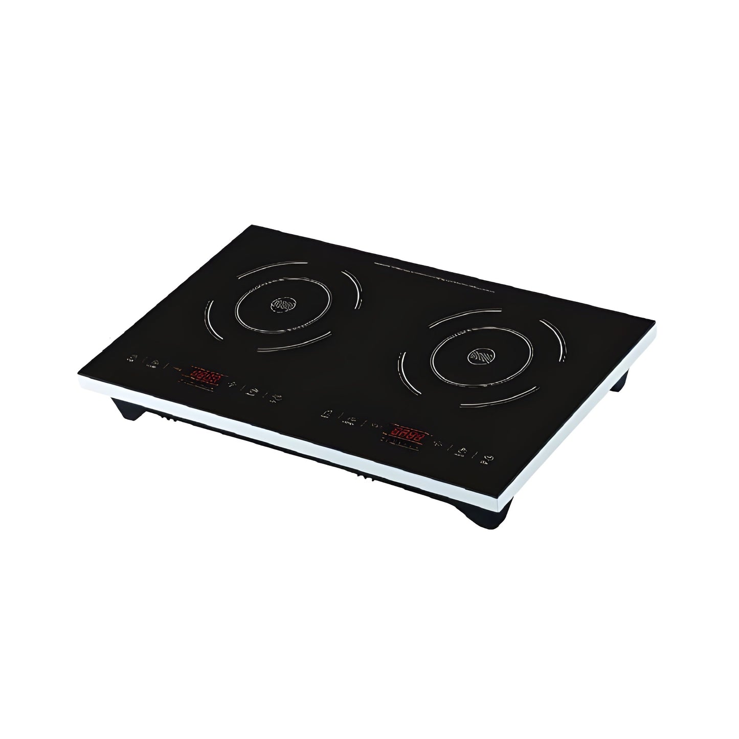 Wundermaxx Stainless Steel Horizontal Double Induction Plate 3500w, Digital Controller, L 60 x W 34 x H 7.5 cm - 69333