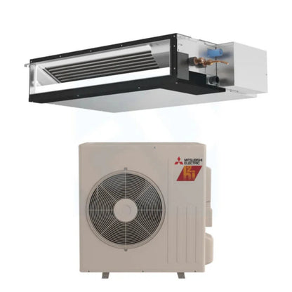 Mitsubishi SEZ-AD18NL & SUZ-AA18NLHZ 18,000 BTU 17 SEER2 Horizontal Ducted Hyper Heat System - R454B - SEZAD18NL