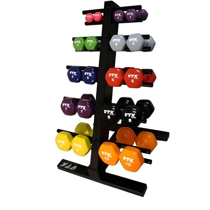 VTX Vinyl Hex Dumbbell Set - THD-VPAC
