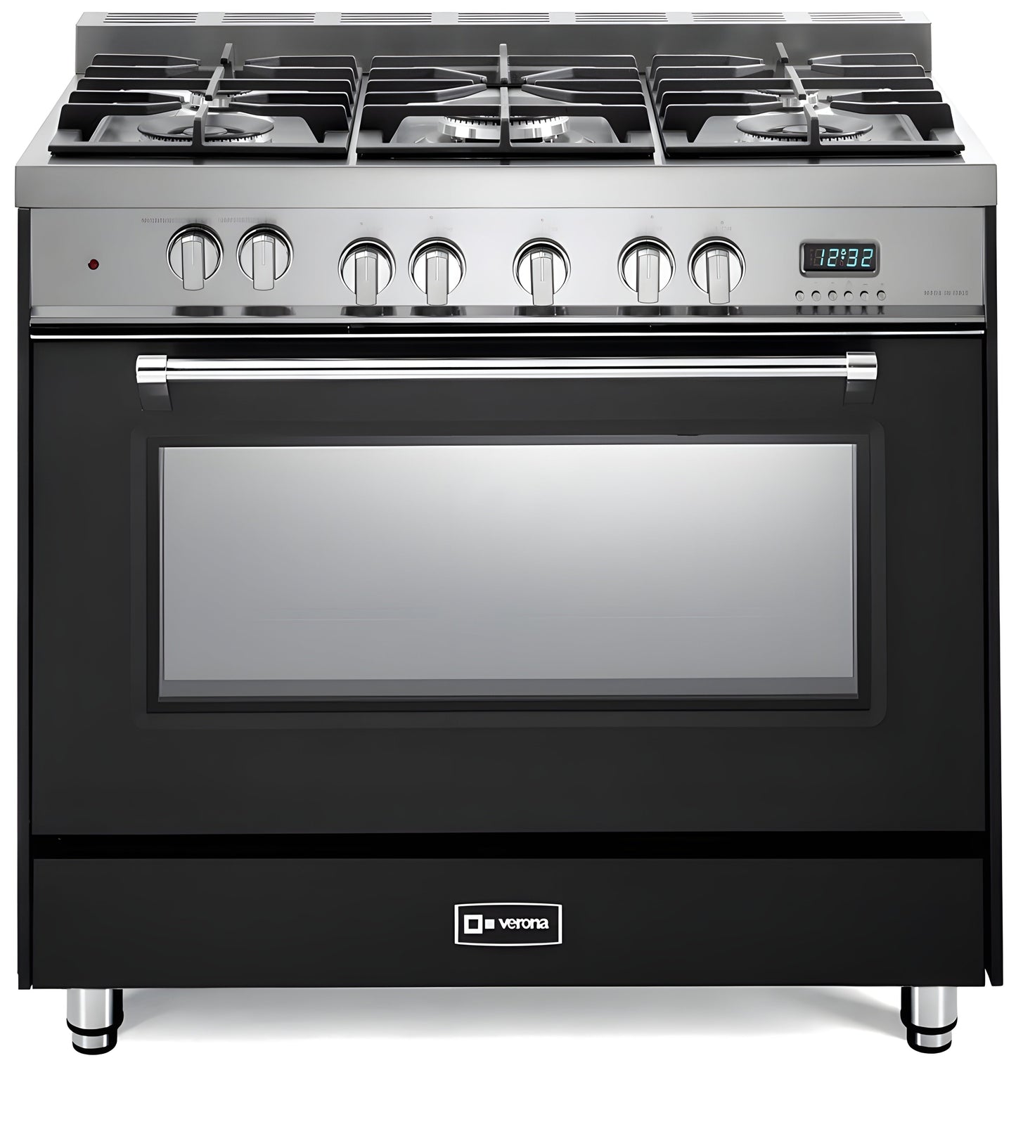 Verona  -25% - Prestige 36" Dual Fuel Double Oven Range - 5 Burners - Stainless Steel, Matte Black, White - VPFSGE365DSS